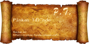 Pinkas Tünde névjegykártya